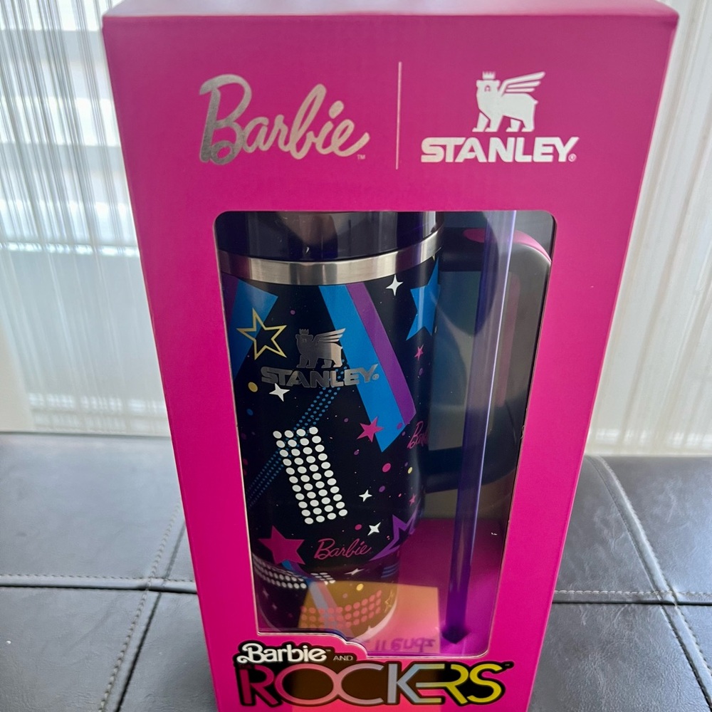 NIB Barbie X Stanley Tumbler 80s Rockers 40oz Quencher Authentic Limited Edition